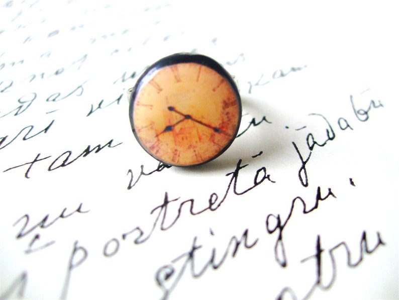 Ring Adjustable ring Vintage ring Antique clock ring Etsy