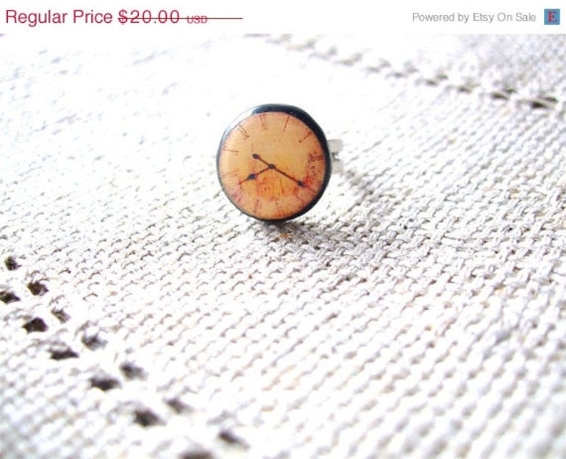 Ring Adjustable ring Vintage ring Antique clock ring Etsy
