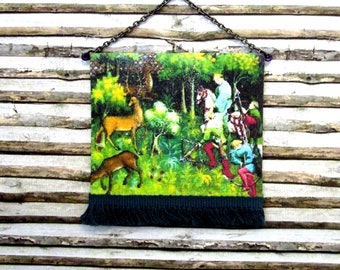 The Hunt Tapestry, Medieval Dollhouse Miniature, 1/12 Scale Size, Hand Made