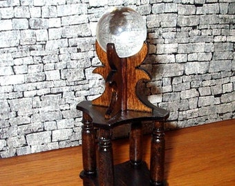 Crystal Ball Stand, Gothic Dollhouse Miniature 1/12 Scale, Hand Made