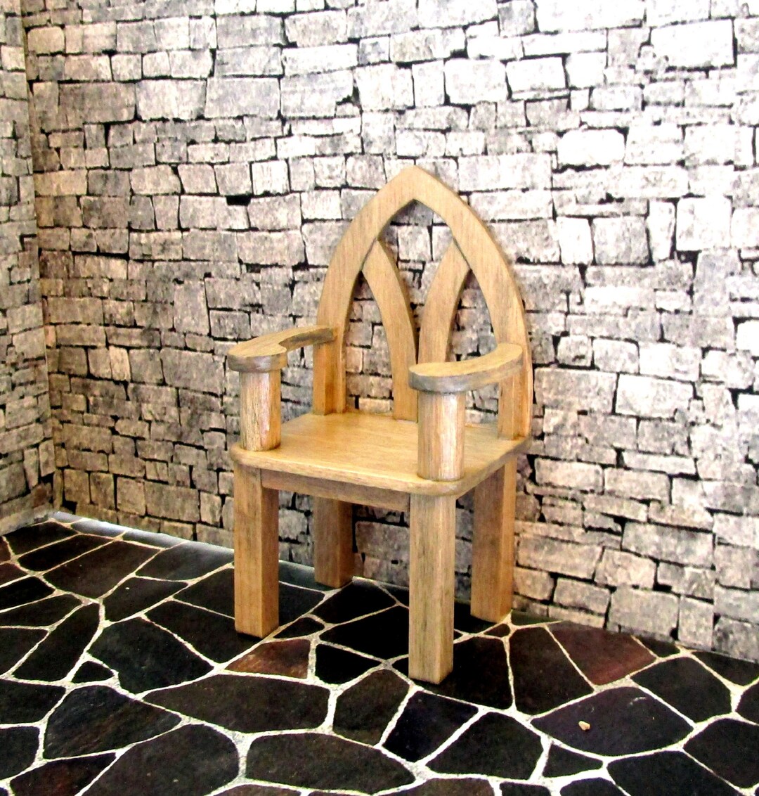 Aged Viking Chair Medieval Dollhouse Miniature 1/12 Scale Etsy