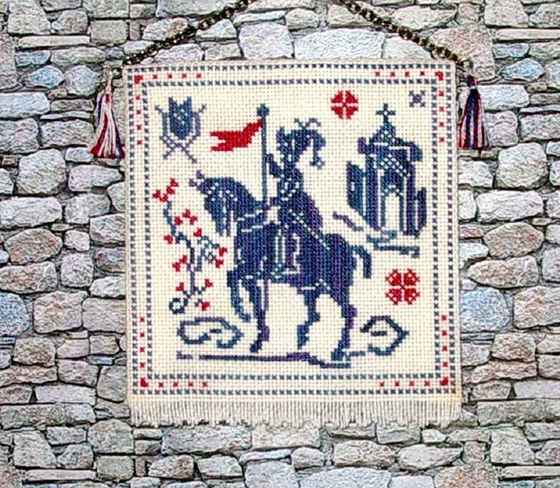 Medieval Knight Tapestry Dollhouse Miniature 1/12 Scale Hand Etsy