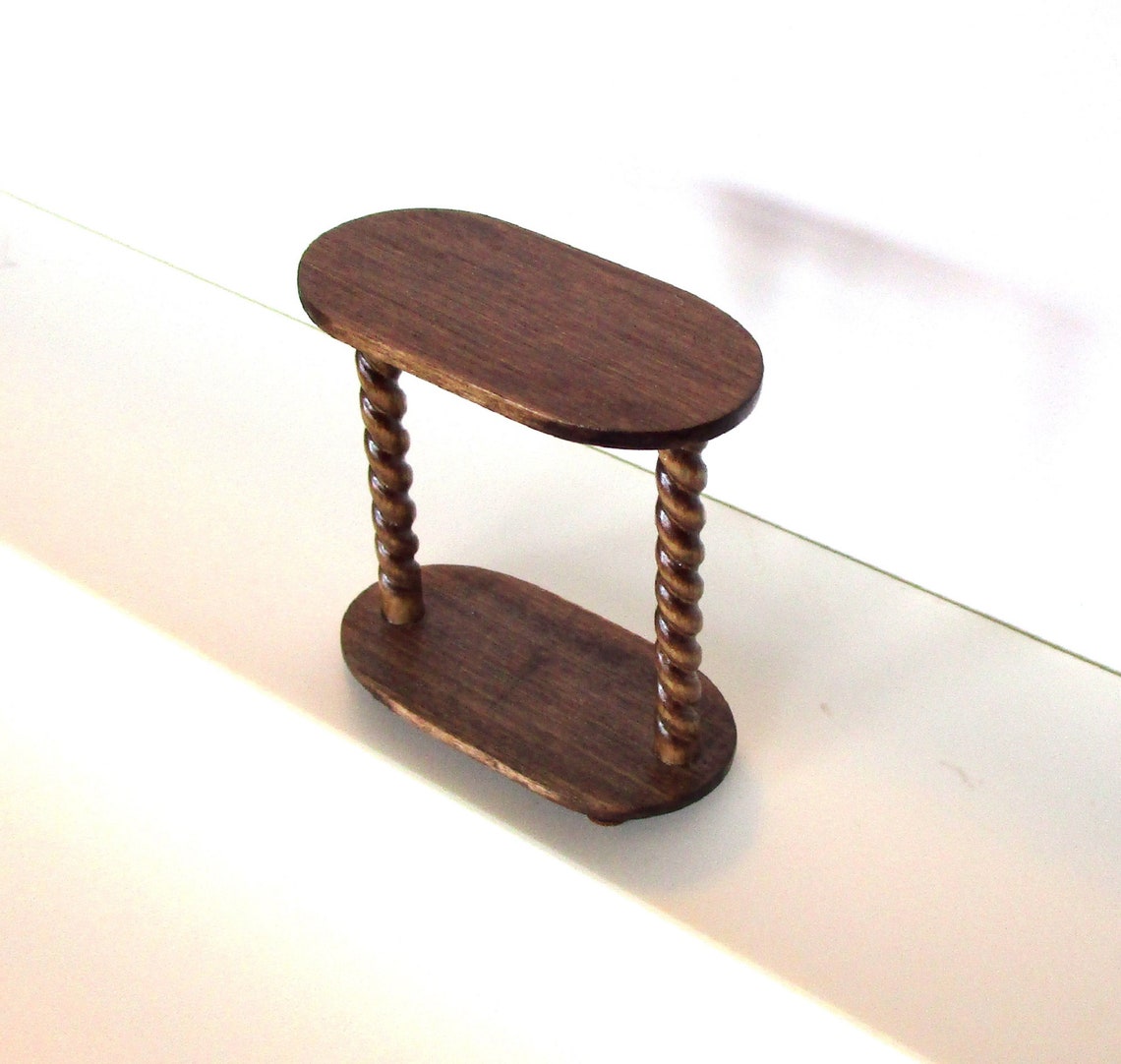 Ovale Beistelltisch mit Gerste Twist Beine mittelalterliche | Etsy