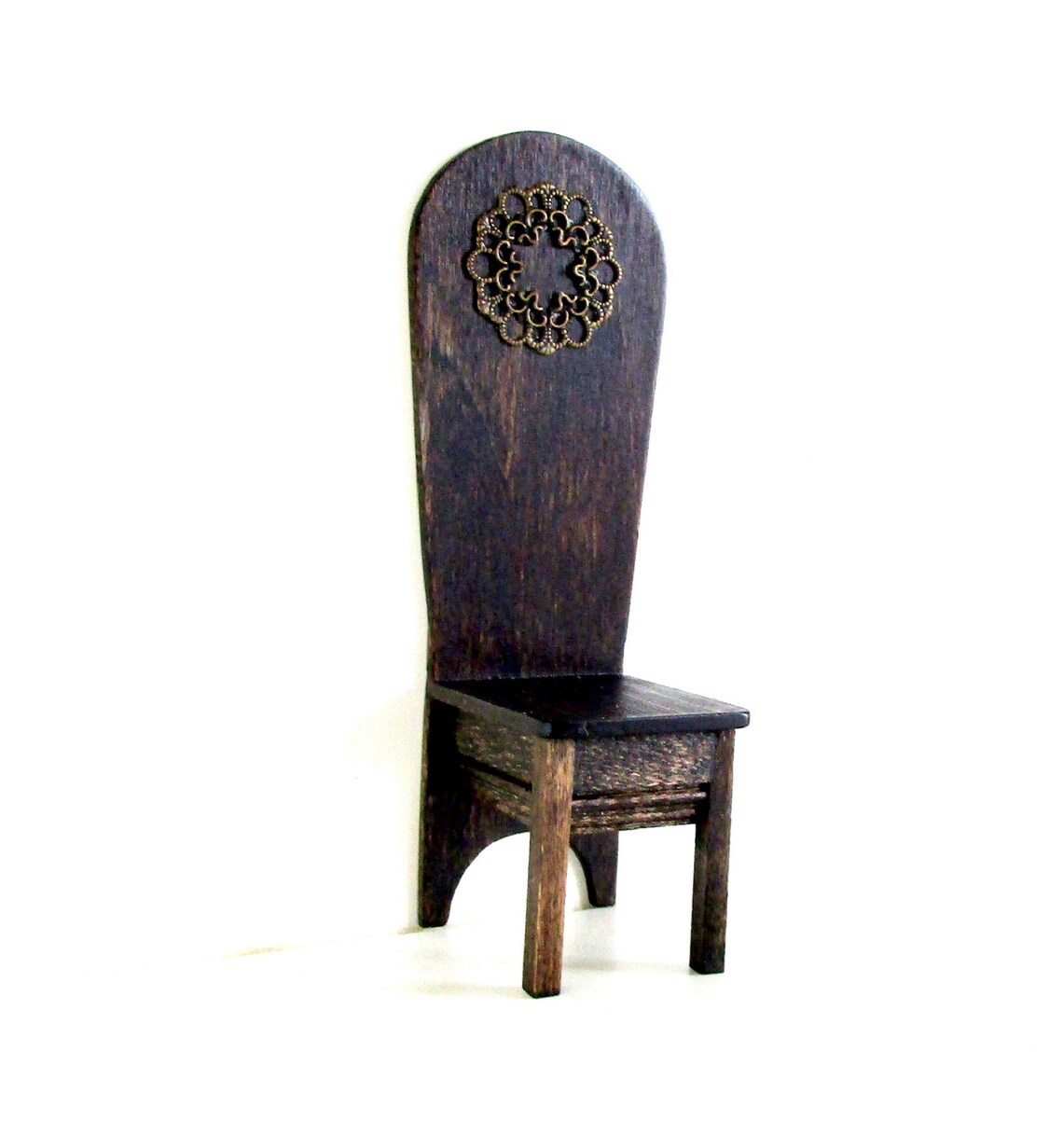 Fanback Accent Chair Medieval Dollhouse Miniature 1/12 Scale Etsy