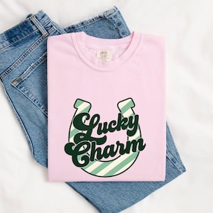 Chemise design fer à cheval Cadeau de probabilité de la Saint-Patrick T-shirt rétro pour femme T-shirt fer à cheval Fan de la chance T-shirt vintage Chance graphique nostalgique
