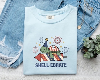 Schildkröte-Party-Hut-Shirt Juli 4.Patrotisches Geschenk-Frauen-niedliches T-Stück Schildkröte-T-Shirt Unabhängigkeitstag-Fan entzückendes Tshirt-amerikanische Grafik Retro