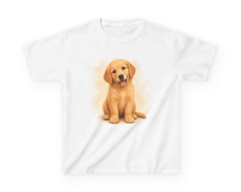 Golden retriever puppy dog t-shirt