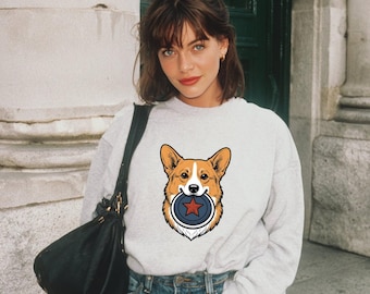 Corgi Dog Shirt America 4Th Of July Dog Gift Women Bold Graphic, Sweatshirts, Mug,Bag Puppy T-Shirt Patriotic Puppy Canvas Dog Vintage Star