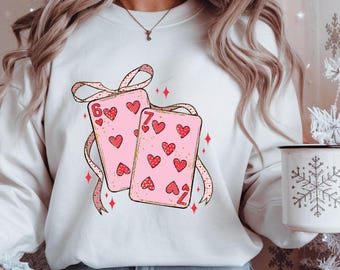 Naipes de San Valentín 6 7 PNG, Preppy 67 Seis Siete San Valentín PNG Diseño de camiseta coqueta y divertida