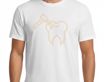 Tooth and Drill SVG: Dental Line Art Clipart for Cricut