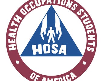 Logotipo de HOSA SVG PNG / Emblema de Estudiantes de Profesiones de la Salud de Estados Unidos / Clipart de Estudiante de Medicina para Cricut y Sublimación
