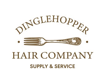 Dinglehopper Hair Company PNG / Diseño de logotipo de salón vintage / Camiseta de peluquero retro PNG / Descarga de sublimación de artículos para el cabello divertidos