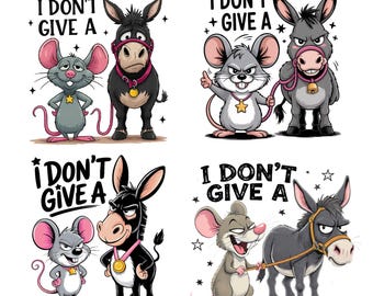 Paquete PNG "Me importa un bledo", Burro gracioso PNG, Paquete PNG "Me importa un bledo", Camiseta con actitud de tendencia PNG, Sublimación de cita sarcástica PNG