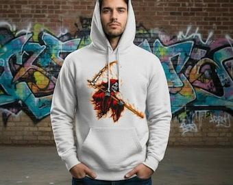 Calavera de fuego de la Parca SVG: Clipart de terror de Halloween (Descarga digital)