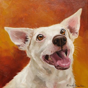 Custom Oil Pet Portrait from Photo – Hand Painted Dog or Cat Art – Realistic Memorial Gift for Pet Lovers
