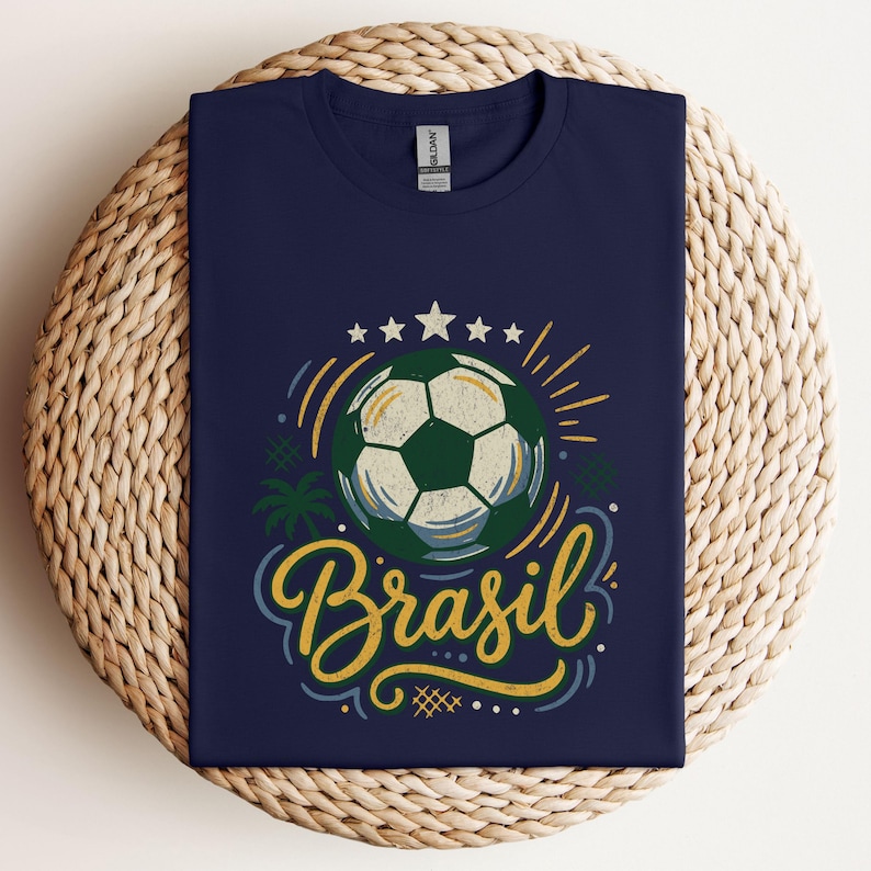 T-shirt Brazilië voetbal, Hexa Champion Brasil voetbalshirt, retro fanshirt Brazilië nationale elftal, cadeau voetbalshirt Br, voetbalbeker stijl top afbeelding 3