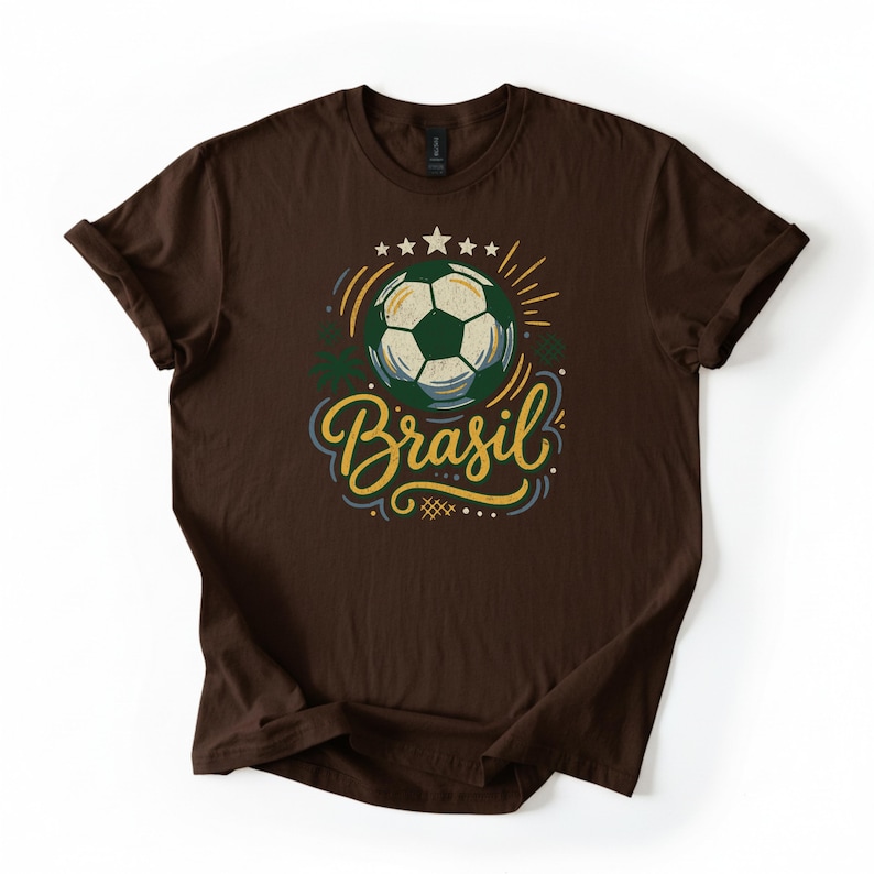 T-shirt Brazilië voetbal, Hexa Champion Brasil voetbalshirt, retro fanshirt Brazilië nationale elftal, cadeau voetbalshirt Br, voetbalbeker stijl top afbeelding 6