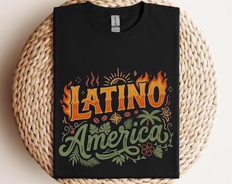 Latino America T shirt, Latin Pride Graphic Tee, Spanish Heritage Shirt, Latam Colorful Top, Latina Women Proud Tshirt, South America Gifts