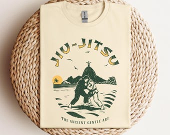 T-shirt jiujitsu, Braziliaans jiujitsu-vechter fanshirt, Martial Arts Tee cadeau, graphic man MMA Combat Top, T-shirt BJJ grappling, riembeschermer