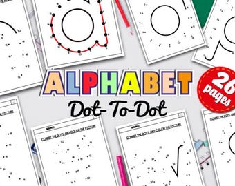 Lowercase Dot Letter Tracing Worksheets | Preschool Handwriting Practice Alphabet Activity PDF Printable