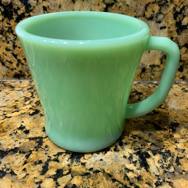 Jadite Fire King coffee mug. No chips, no cracks, no stains.