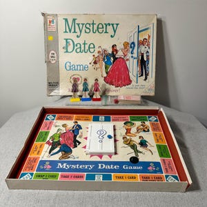 Vintage 1960s Mystery Date Board Game, Milton Bradley