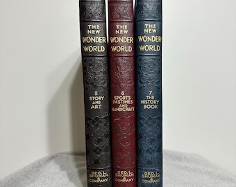 Die Neue Wunderwelt Vintage Enzyklopädie 1951 Set Bände 5, 6, 7