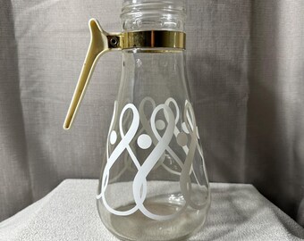 Vintage 1950er Jahre Glaskaraffe: E-Z Por Corp Swirl Design, Ohne Deckel