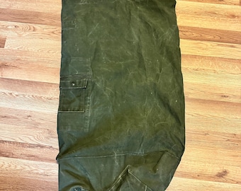 Vintage Seesack Groß Canvas Militär Oliv Grün Rucksack Rucksack