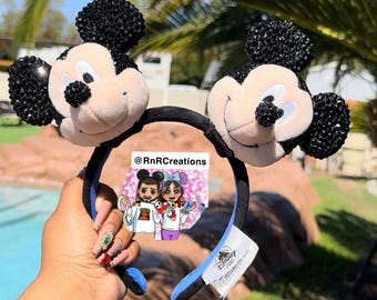 Mickey Bling Rhinestone Custom Build your own Headband Plush