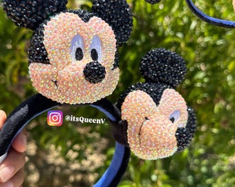 Mickey Bling Rhinestone Custom Build your own Headband Plush