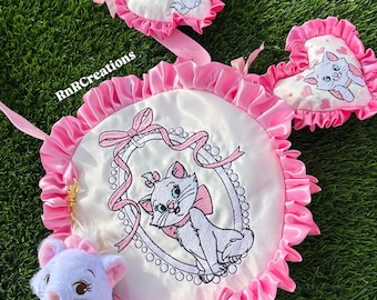 Marie Cat - Embroidered Ruffle Bag