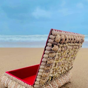 Handmade Seashell Jewelry Box shell box vintage box