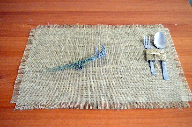 Burlap Square Placemat Wedding Rustic Decor Sack Etsy