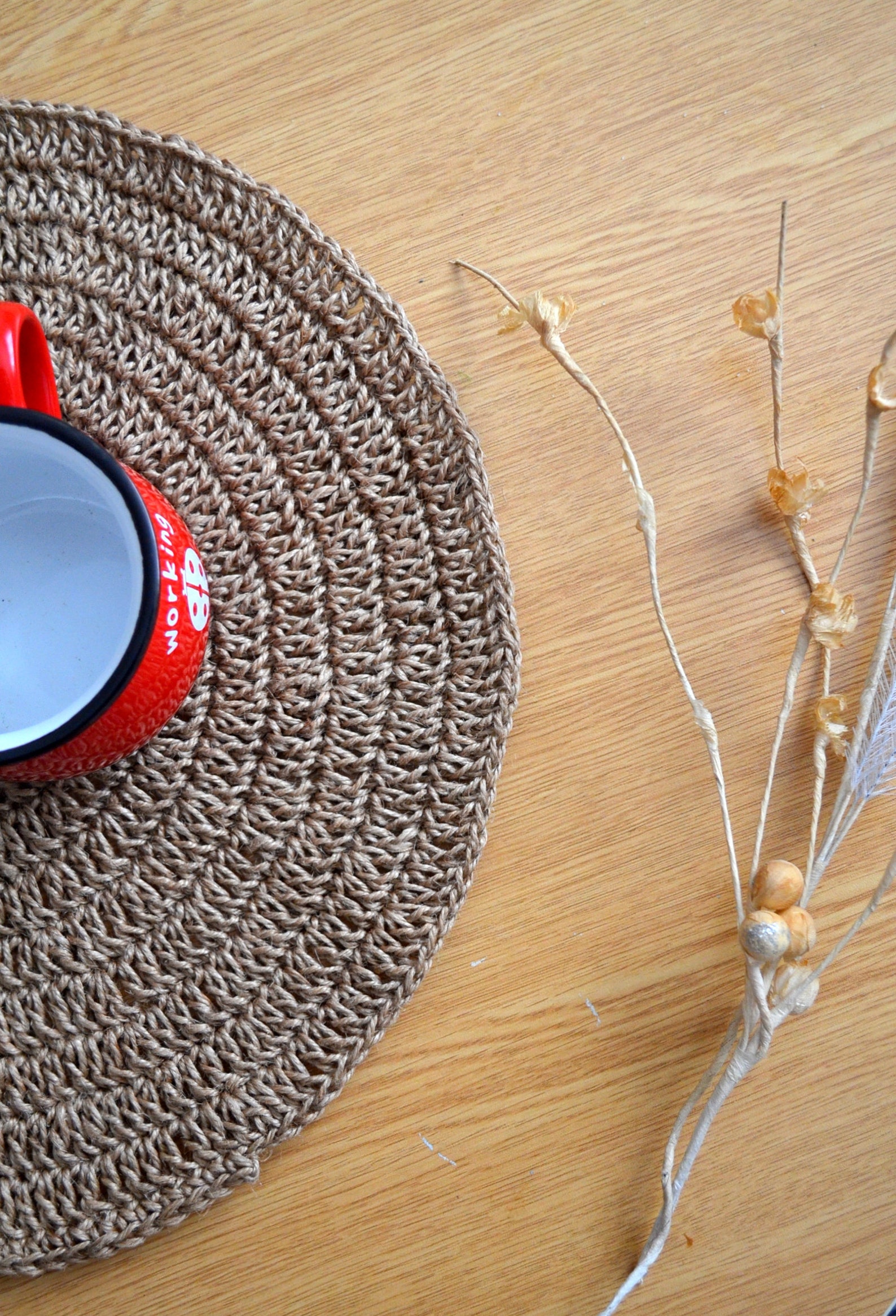 Rattan Home Placemats, Rustic Kitchen Serving, Eco Friendly Crochet ...