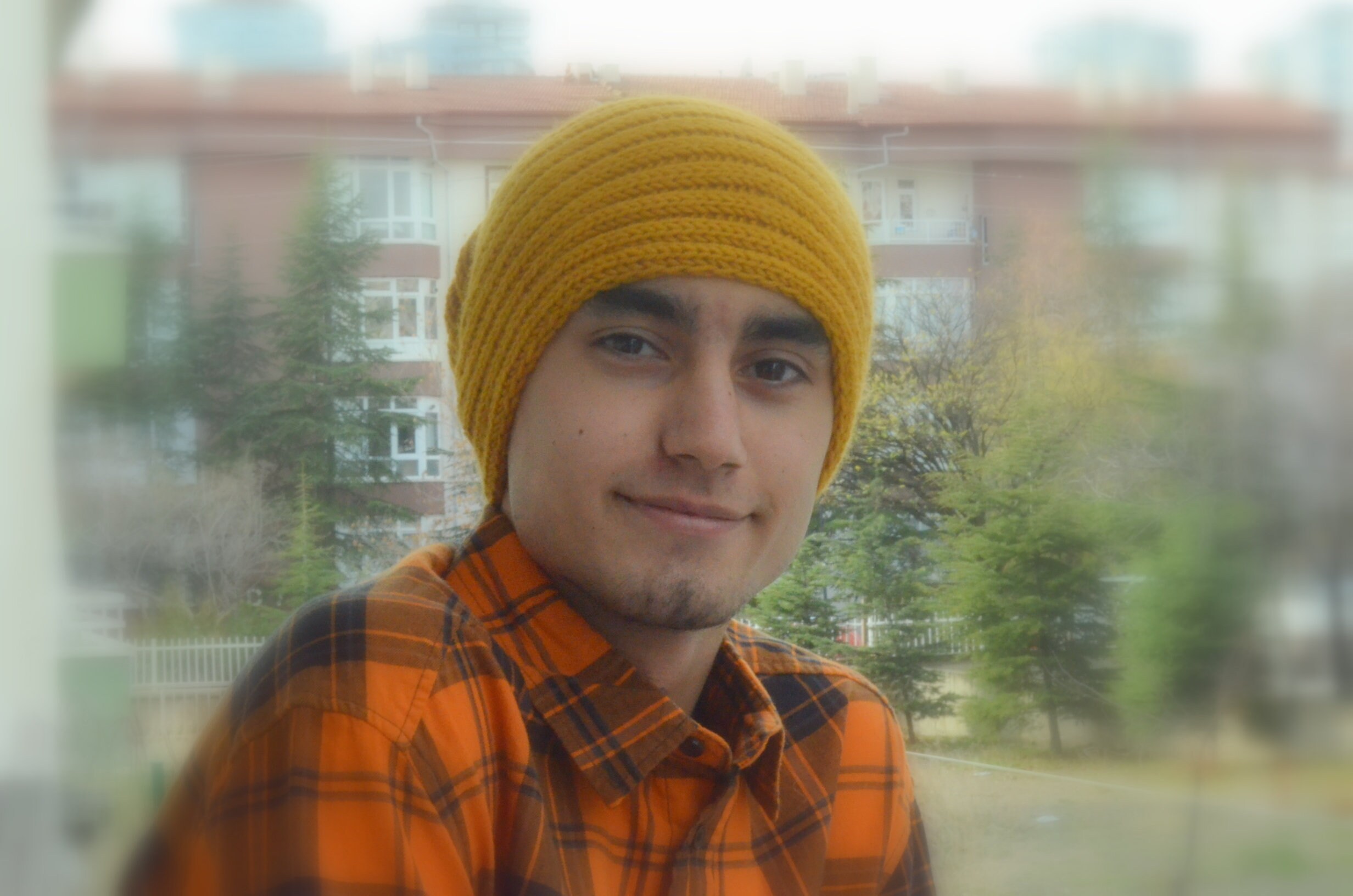 mustard hat and gloves