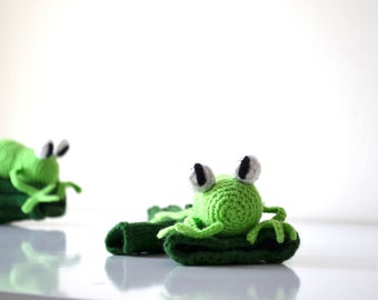 Knitted Frog Winter Gloves, Wool Fingerless, Chunky Half Finger Glove, Animal Hand Puppet, Unique Design Mitt, Funny Gift İdea, Gift For Her