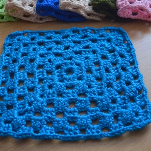 Crochet Square Placemats Vintage Blue Serving Mat, Handmade Macrame Placemat, Rustic Table Mat, Handwoven, Easter Table Decor, Wedding  Gift