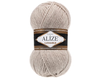 Alize Lanagold Classic, Camel 5 ply, Knitting Yarn, Wool yarn, Wool Acrylic, Heavy weight yarn, Blouse, Sweater, Cardigan, Rich Color Range