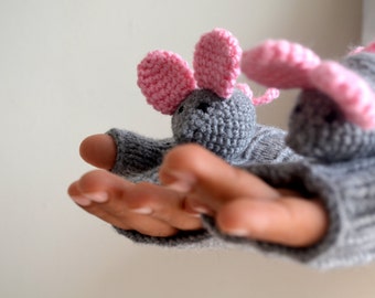 Etsy's Pcik Mice Gloves, Unique Gifts ,Rat Fingerless Glove, Hand Puppet Mittens, Touch Screen Glove, Xmas Funny, For Child Birth Christmas