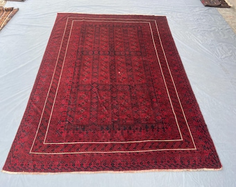 Antiker Teppich 1960s Shabby Teppich 2000x300 Afghan Jaqoob Khani Teppich - Handgemachter Wollteppich für Schlafzimmer oder Wohnzimmer