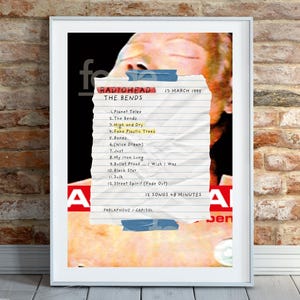 Radiohead inspired &#39;The Bends&#39; album art poster