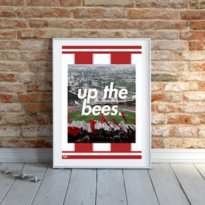 Brentford Football Club inspired ‘up the bees.’ 25/26 kit inspired poster