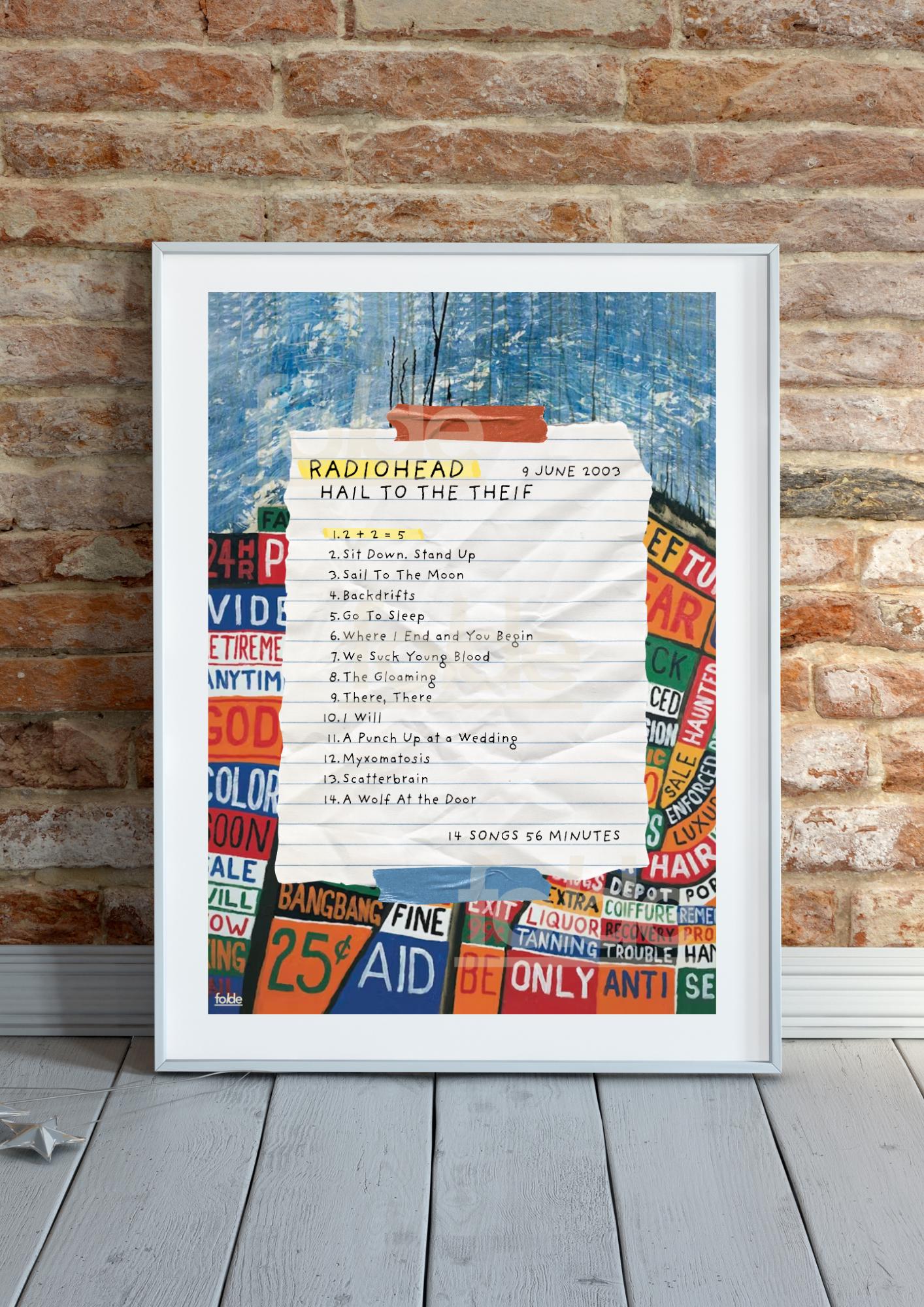 【非売品】　Radiohead　Hail to the Thief　B2ポスター 非売品】 Radiohead Hail to the Thief B2ポスター Radiohead Poster