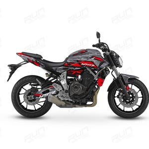 Yamaha MT-07 Graphic Kit (2014-2017): Durable Motorcycle Decal Sticker