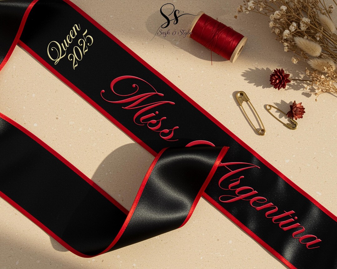 Custom Satin Beauty Pageant Sash Personalized Pageant, Graduation ...