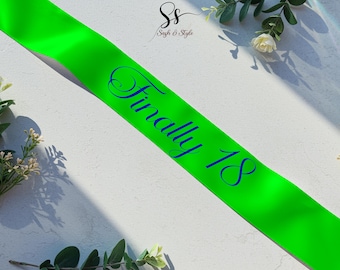 Happiest 18th Birthday Sash 18th Birthday Party Sash Satin Sash for Women Luxurious Birthday Sash Fun Celebration Outfit & Photo Prop Gifts