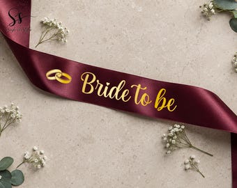 Bride to be Satin Ribbon Sash, Your Custom Phrase Sash, Bridal Party Sash, Bridesmaid Proposal Sash, Personalized Gift, Bridal Team Gift