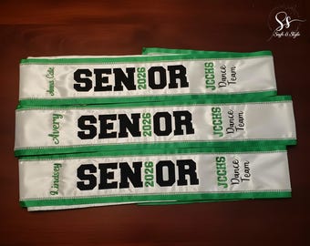 Embroidery Senior Sash - Senior 2025 Sash - Customized Senior Sash - Graduate 2025 Sash - Graduation Prop - Graduation Gift - Senior Gifts