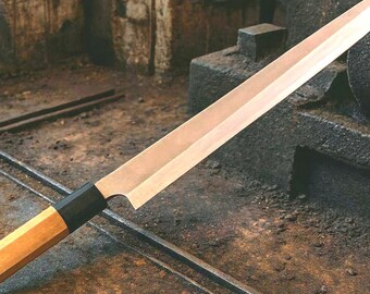 Handmade Yanagiba Sushi Knife | Japanese Sashimi Chef Knife | Single Bevel High Carbon Steel | Traditional  Japanese styleKitchen Knife
